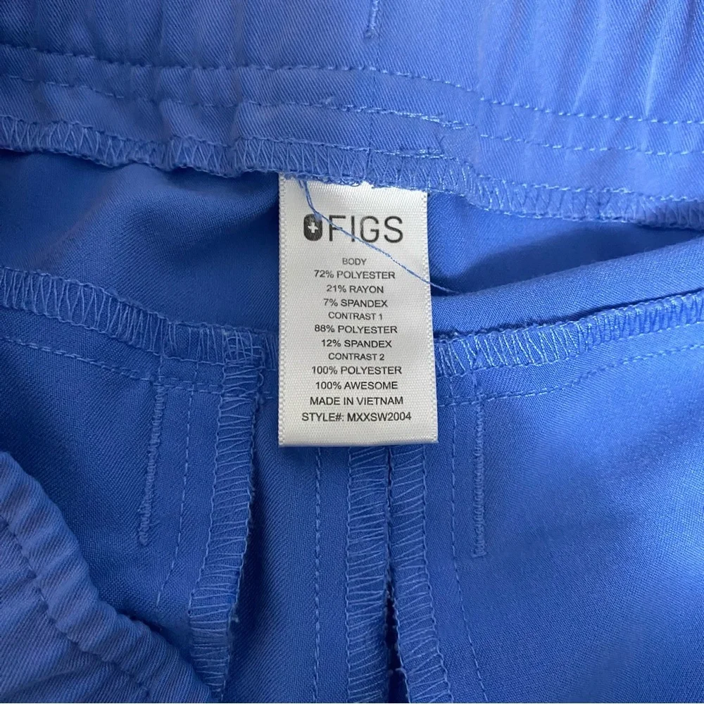 FIGS FIONx Tansen™ Jogger Scrub Pant Blue Healthcare Career Wear Size Small
